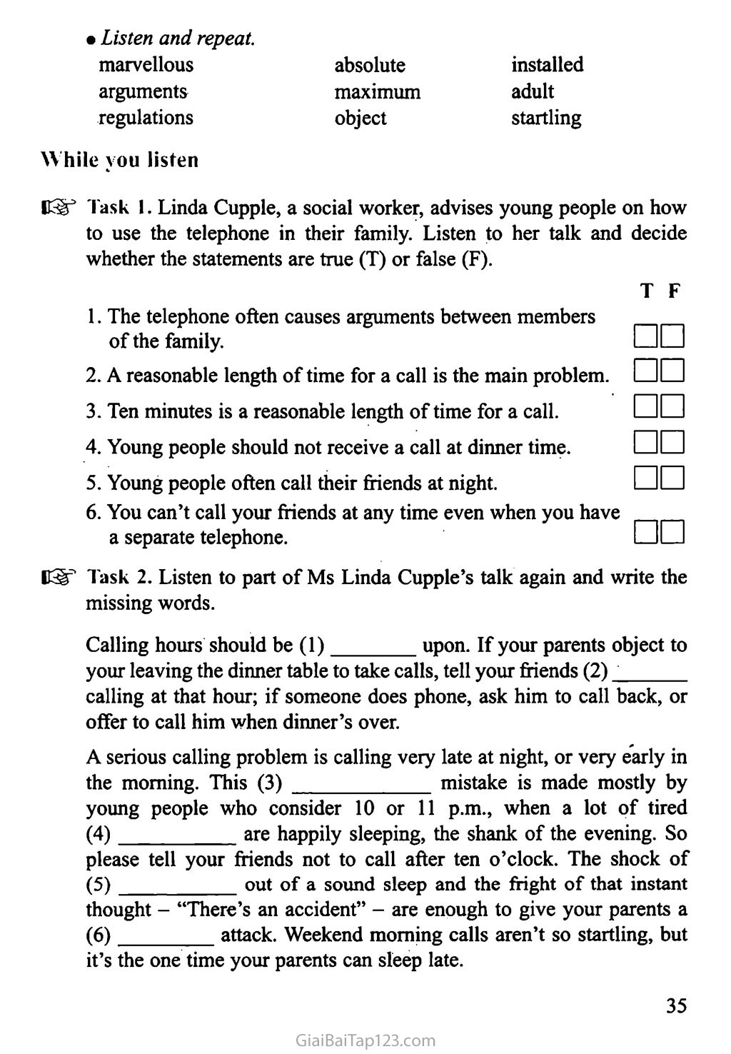 Unit 3: WAYS OF SOCIALISING trang 6