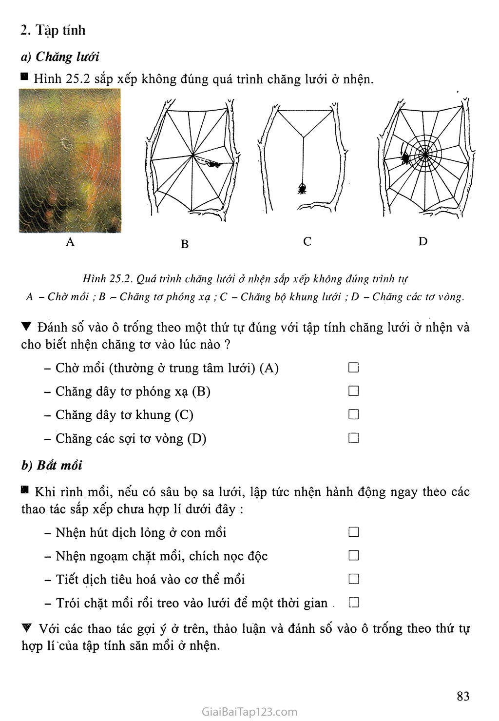 Bài 25: Nhện và sự đa dạng của lớp Hình nhện trang 2
