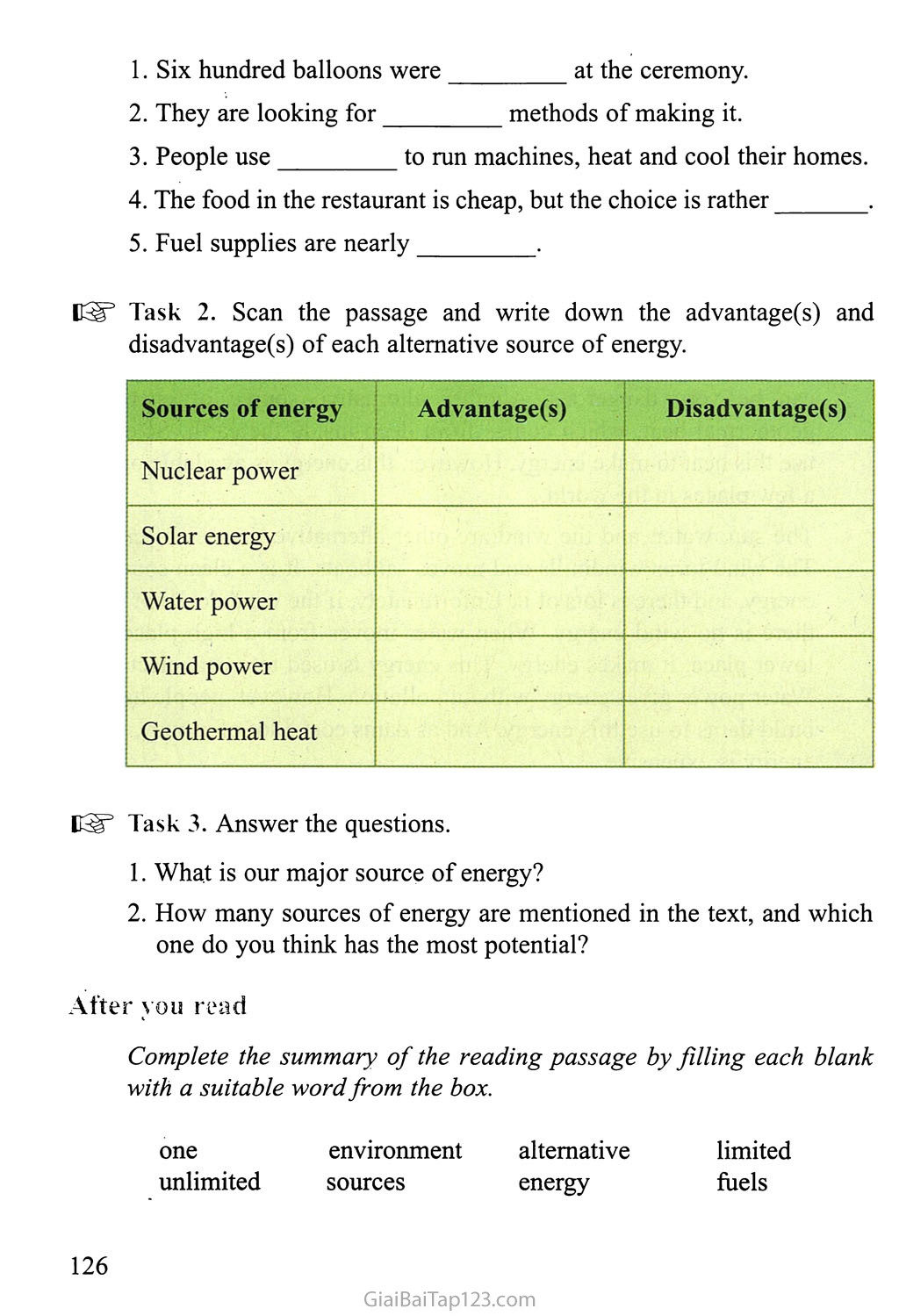 Unit 11: SOURCES OF ENERGY trang 3