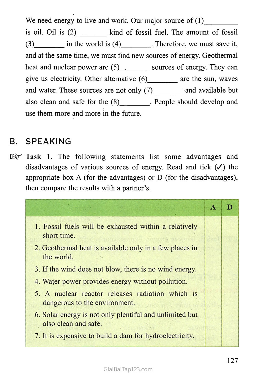 Unit 11: SOURCES OF ENERGY trang 4