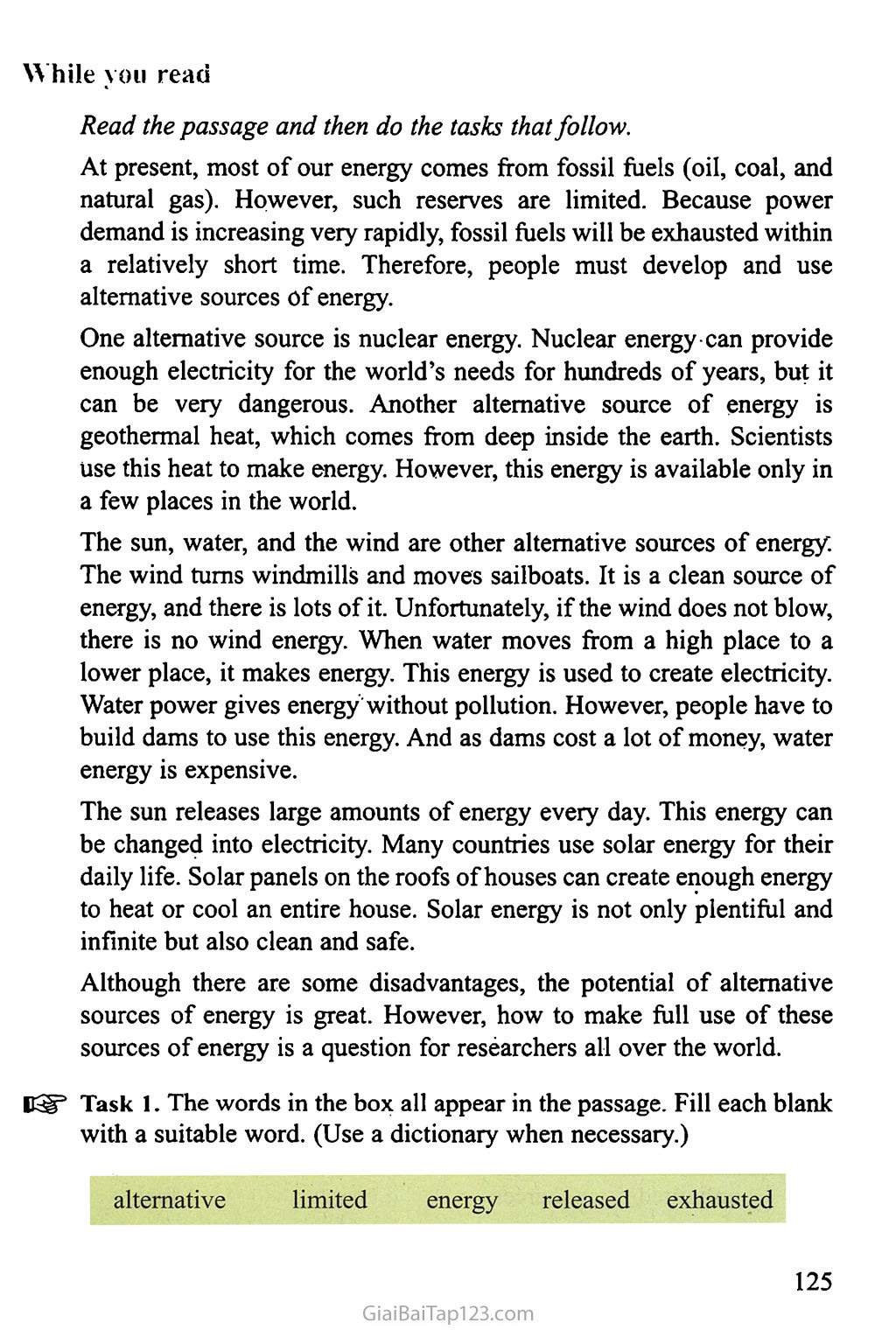 Unit 11: SOURCES OF ENERGY trang 2