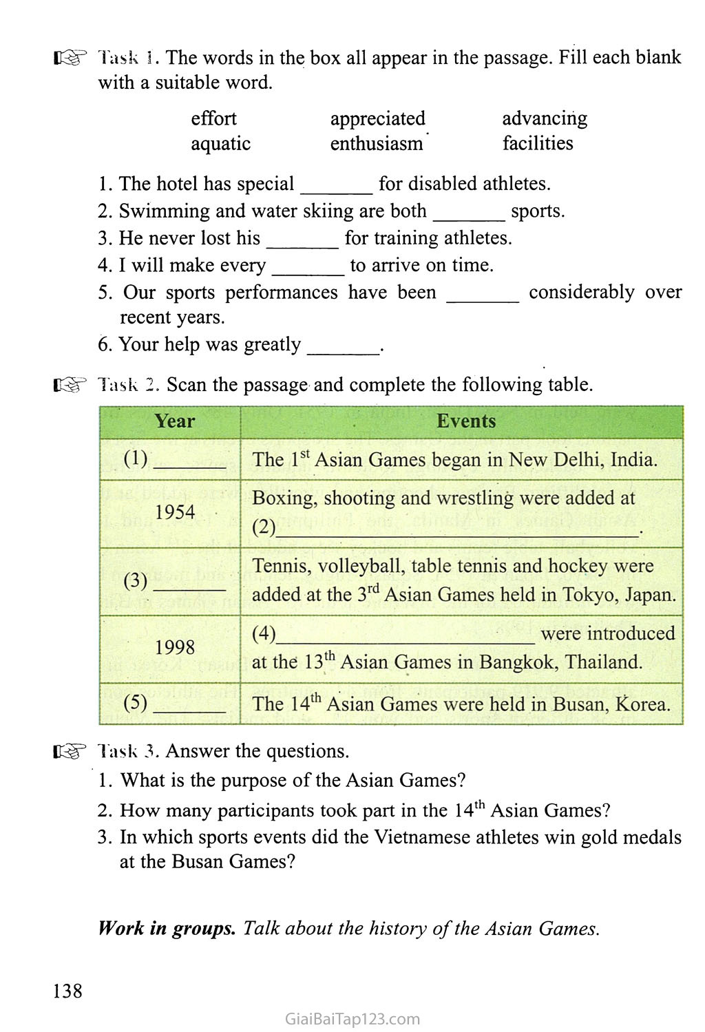 Unit 12: THE ASIAN GAMES trang 3