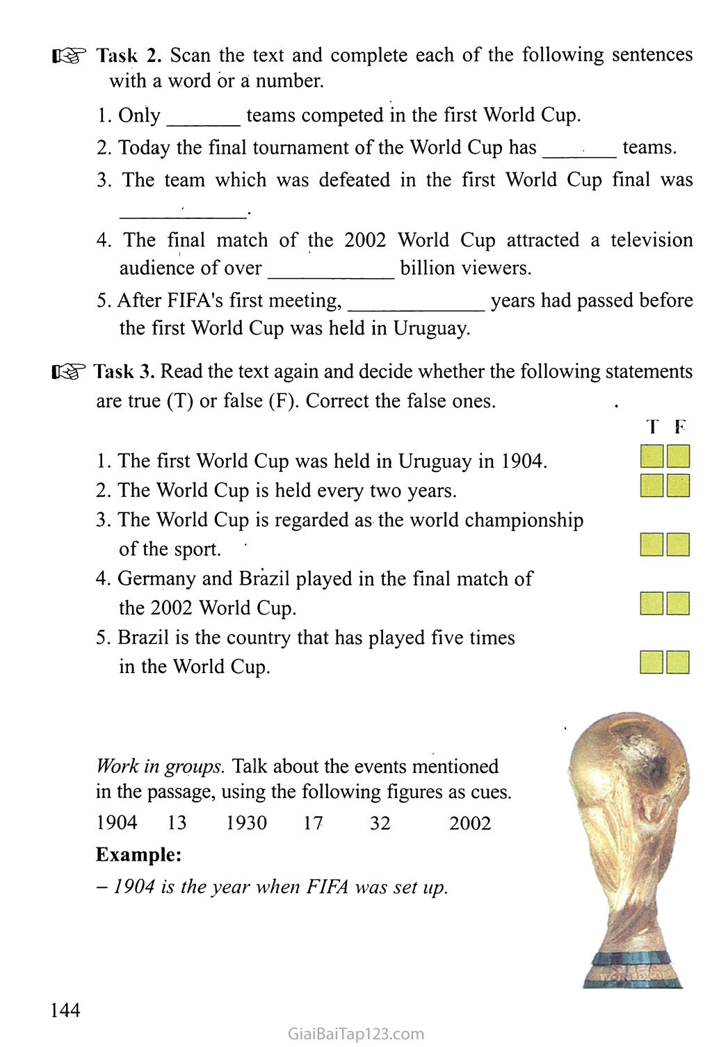 Unit 14: THE WORLD CUP trang 3