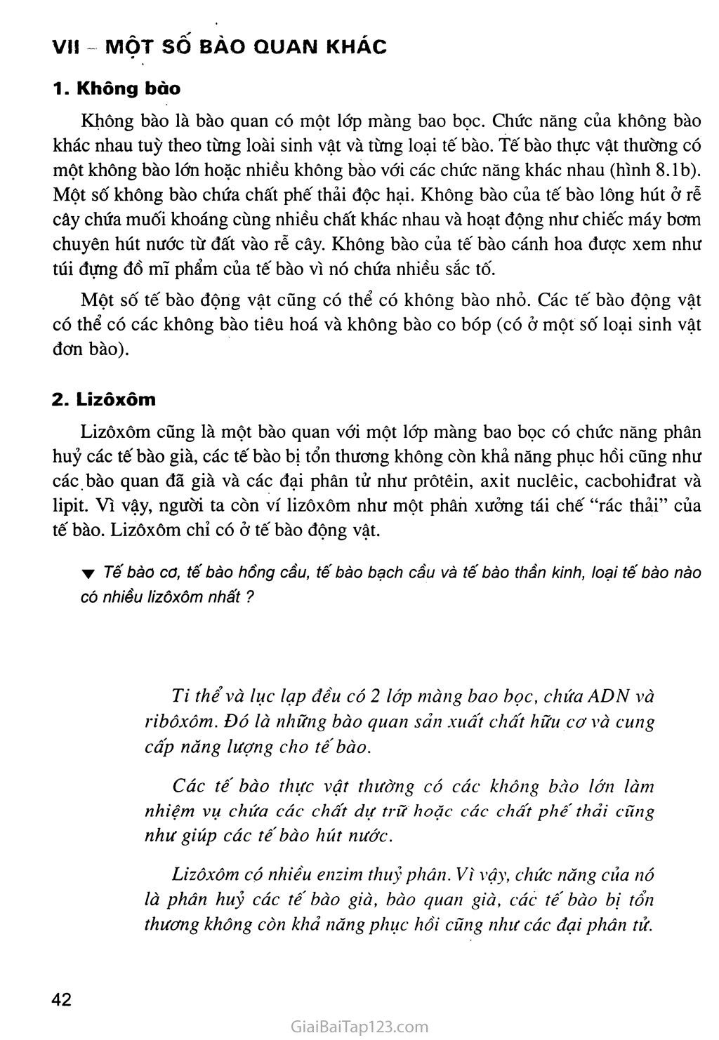 Bài 9. Tế bào nhân thực (tiếp theo) trang 3