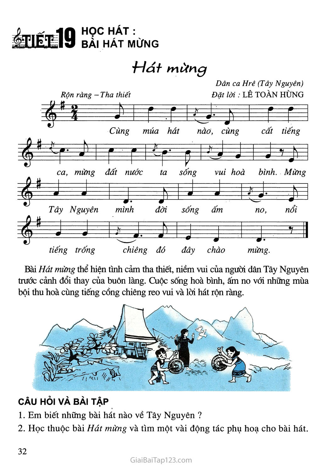 Tiết19. Học hát: Bài Hát mừng trang 1