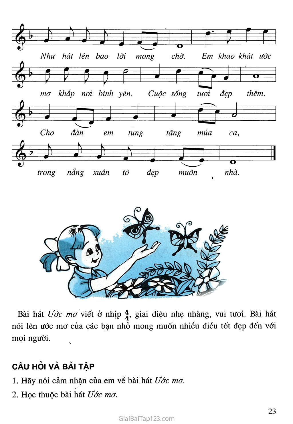 Tiết 12. Học hát: Bài ước mơ trang 2 Tiết 12. Học hát: Bài ước mơ trang 2