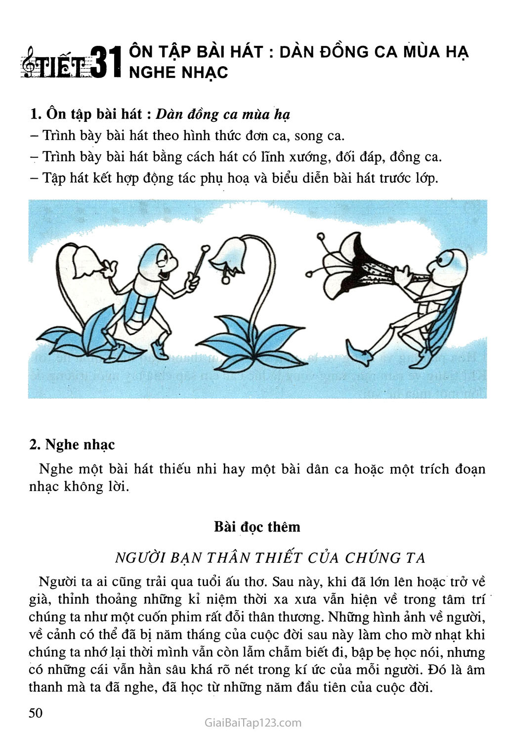 Tiết 31. Ôn tập bài hát: Dàn đồng ca mùa hạ - Nghe nhạc trang 1 Tiết 31. Ôn tập bài hát: Dàn đồng ca mùa hạ - Nghe nhạc trang 1