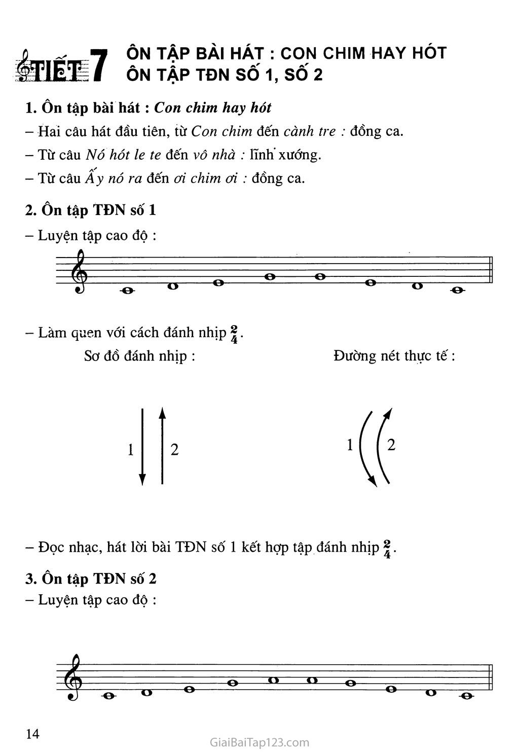 Tiết 7. Ôn tập bài hát: Con chim hay hót - Ôn tập TĐN số 1, số 2 trang 1 Tiết 7. Ôn tập bài hát: Con chim hay hót - Ôn tập TĐN số 1, số 2 trang 1