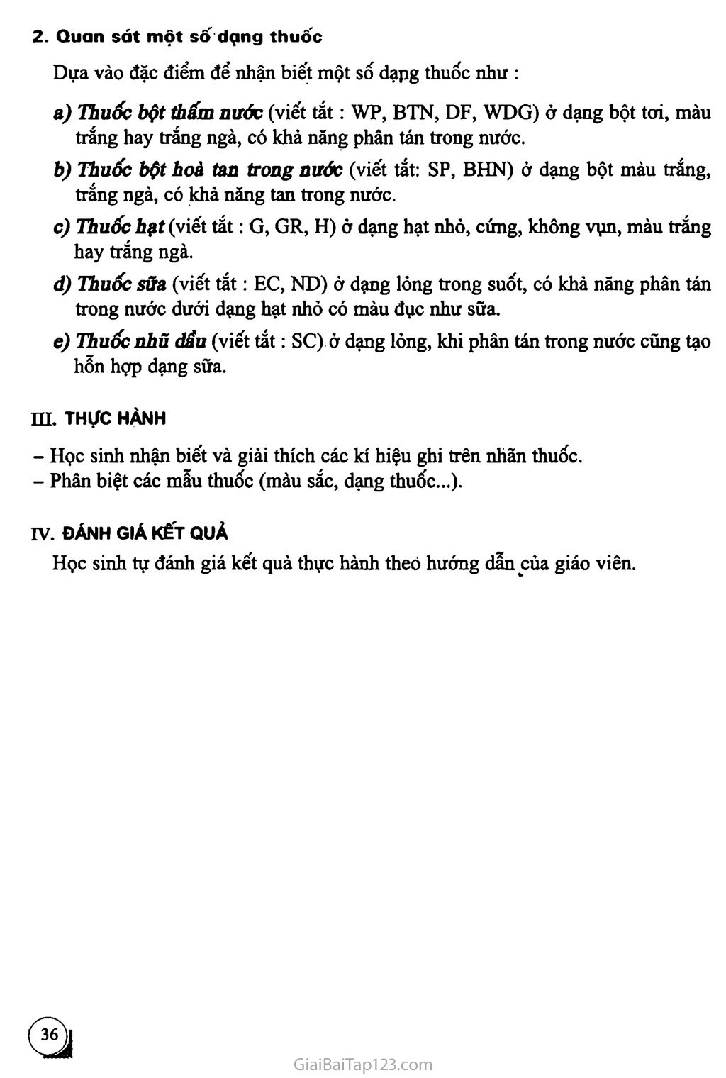 Bài 14. Thực hành: NHẬN BIẾT MỘT SỐ LOẠI THUỐC VÀ NHÃN HIỆU CỦA THUỐC TRỪ SÂU, BỆNH HẠI trang 3
