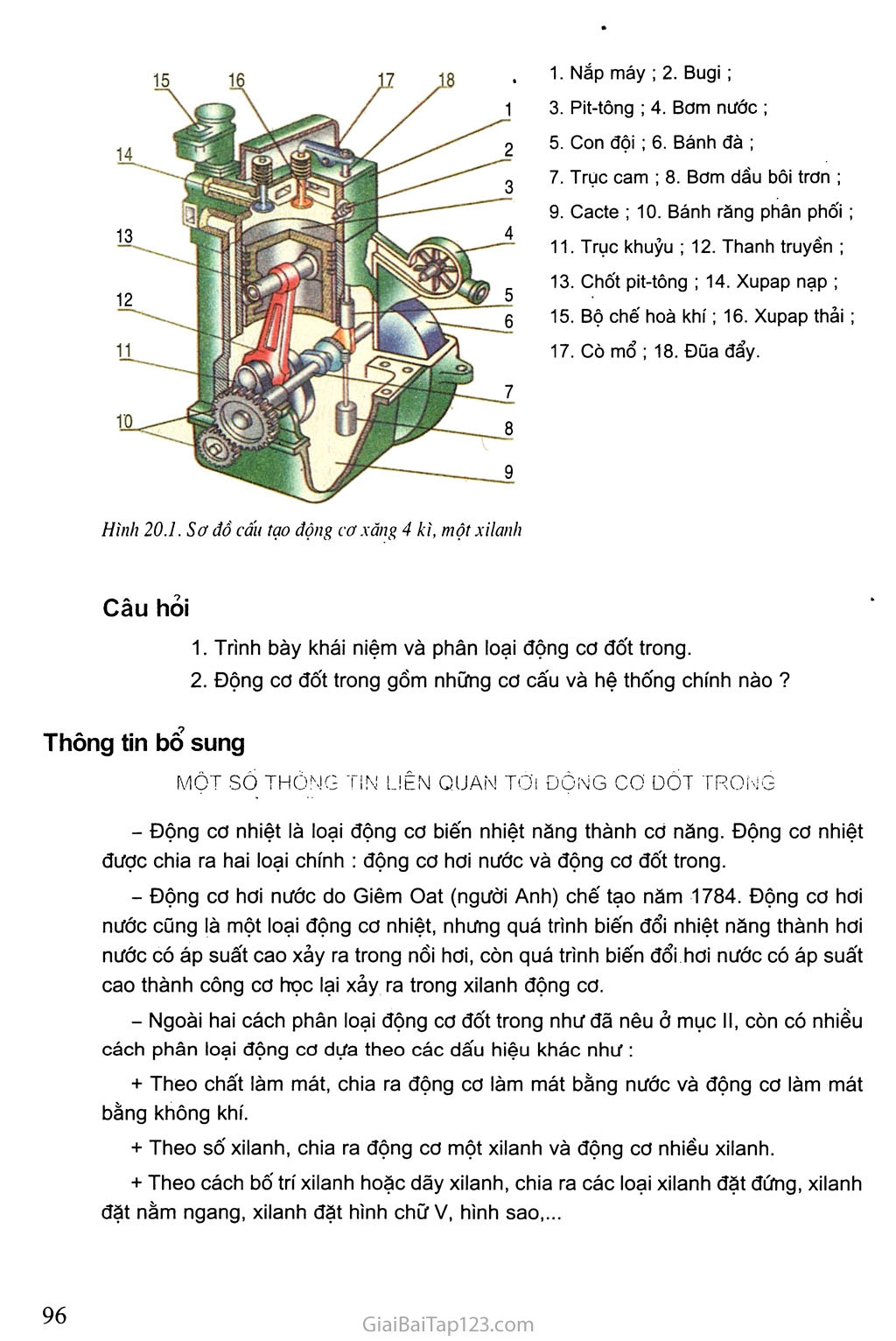 Bài 20. Khái quát về động cơ đốt trong trang 3
