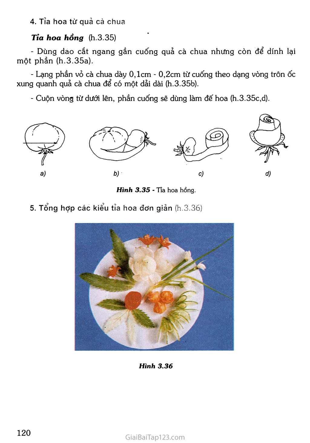 Bài 24. Thực hành - Tỉa hoa trang trí món ăn từ một số loại rau, củ, quả trang 5