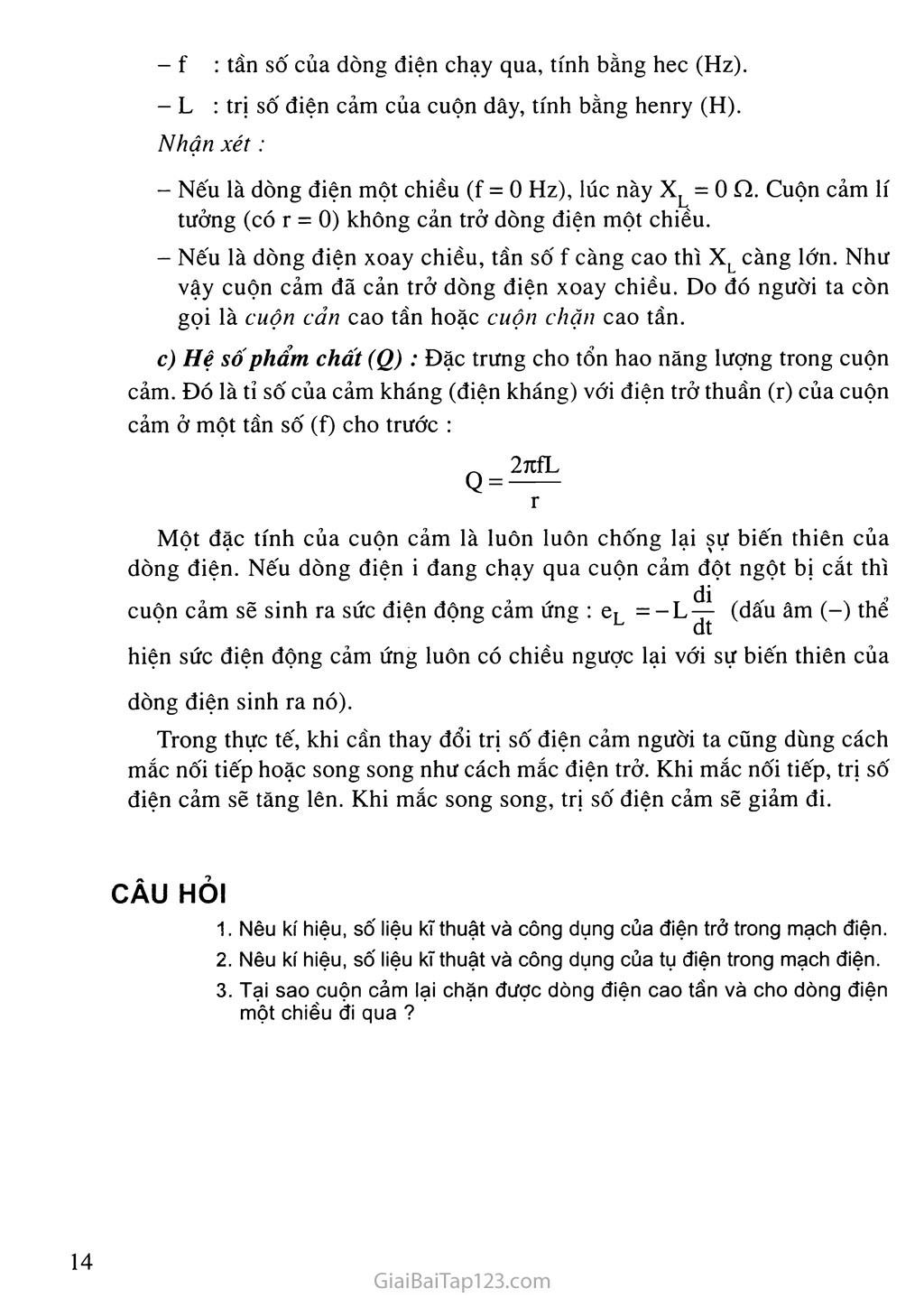 Bài 2. Điện trở - Tụ điện - Cuộn cảm trang 7