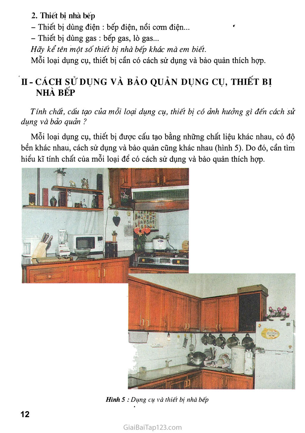 Bài 2. Sử dụng và bảo quản dụng cụ, thiết bị nhà bếp trang 2