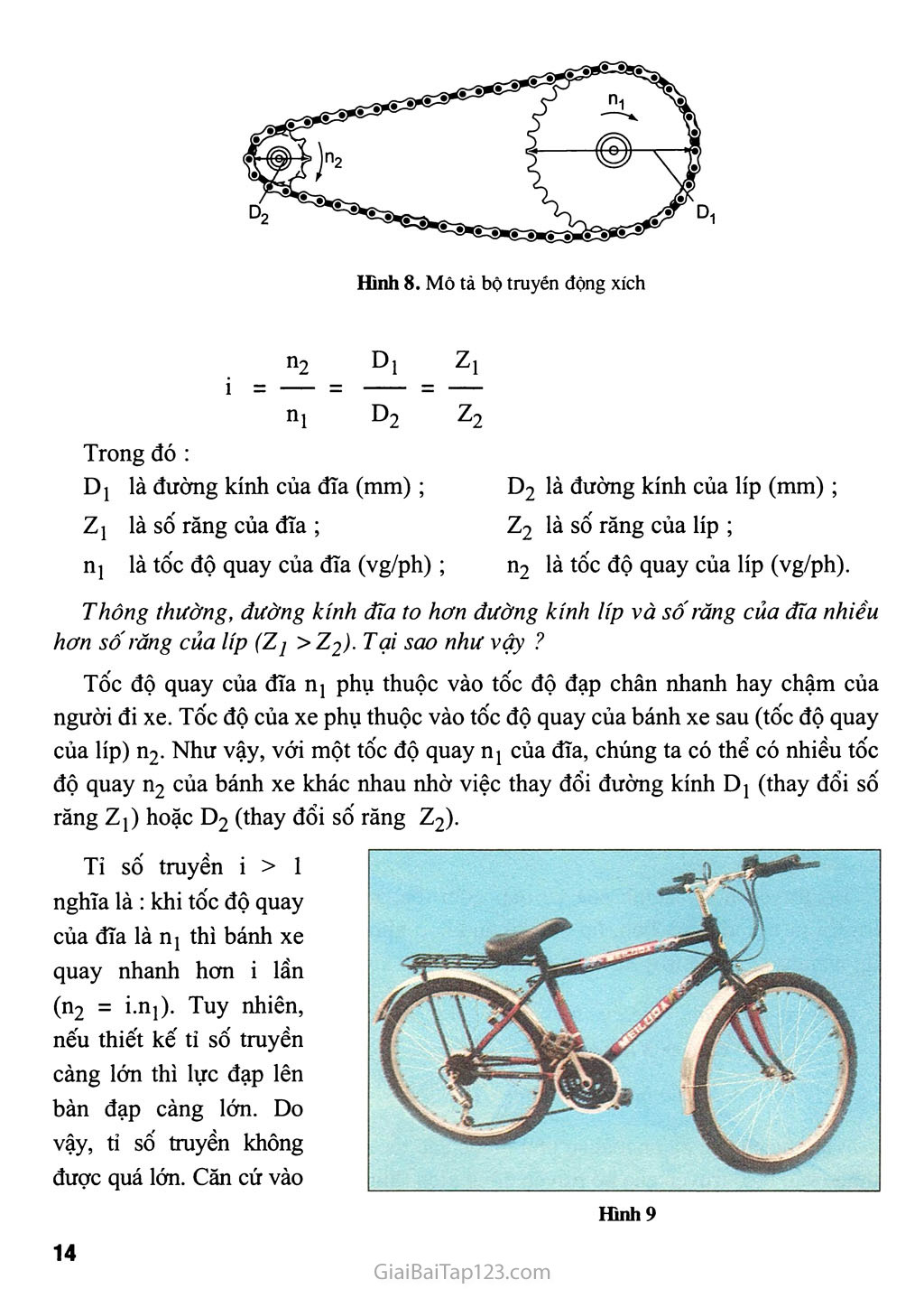 Bài 3. Nguyên lí chuyển động của xe đạp trang 3