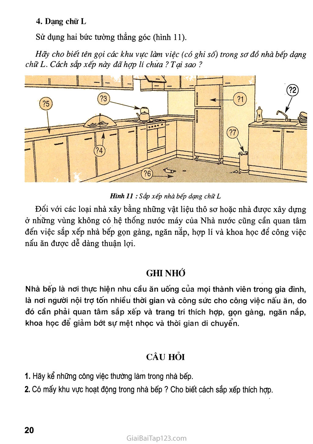 SGK Công Nghệ 9 - Bài 3. Sắp xếp và trang trí nhà bếp