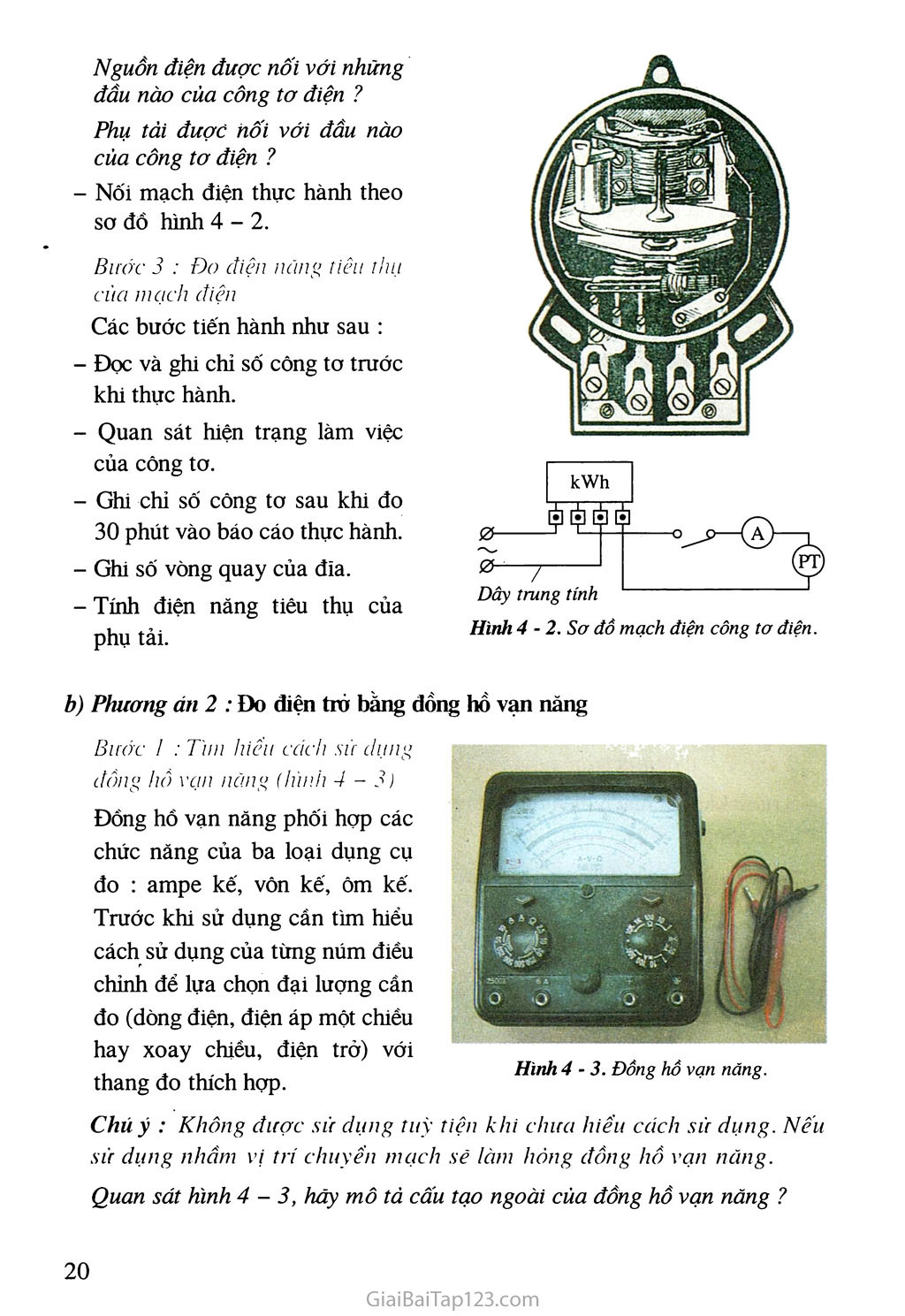 Bài 4. Thực hành: Sử dụng đồng hồ đo điện trang 3