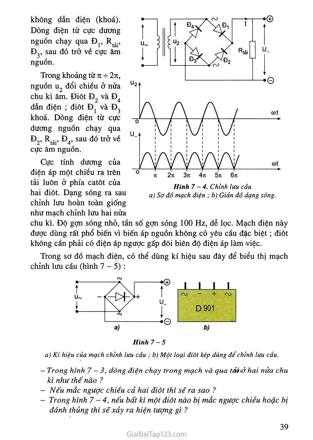 Bài 7. Khái niệm về mạch điện tử. Chỉnh lưu - Nguồn một chiều trang 4
