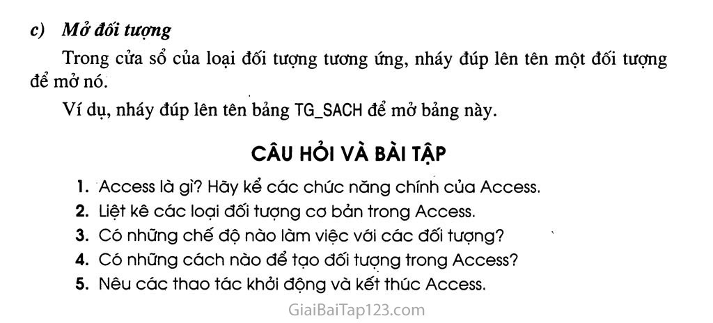 Sgk Tin Học 12 - §3. Giới Thiệu Microsoft Access