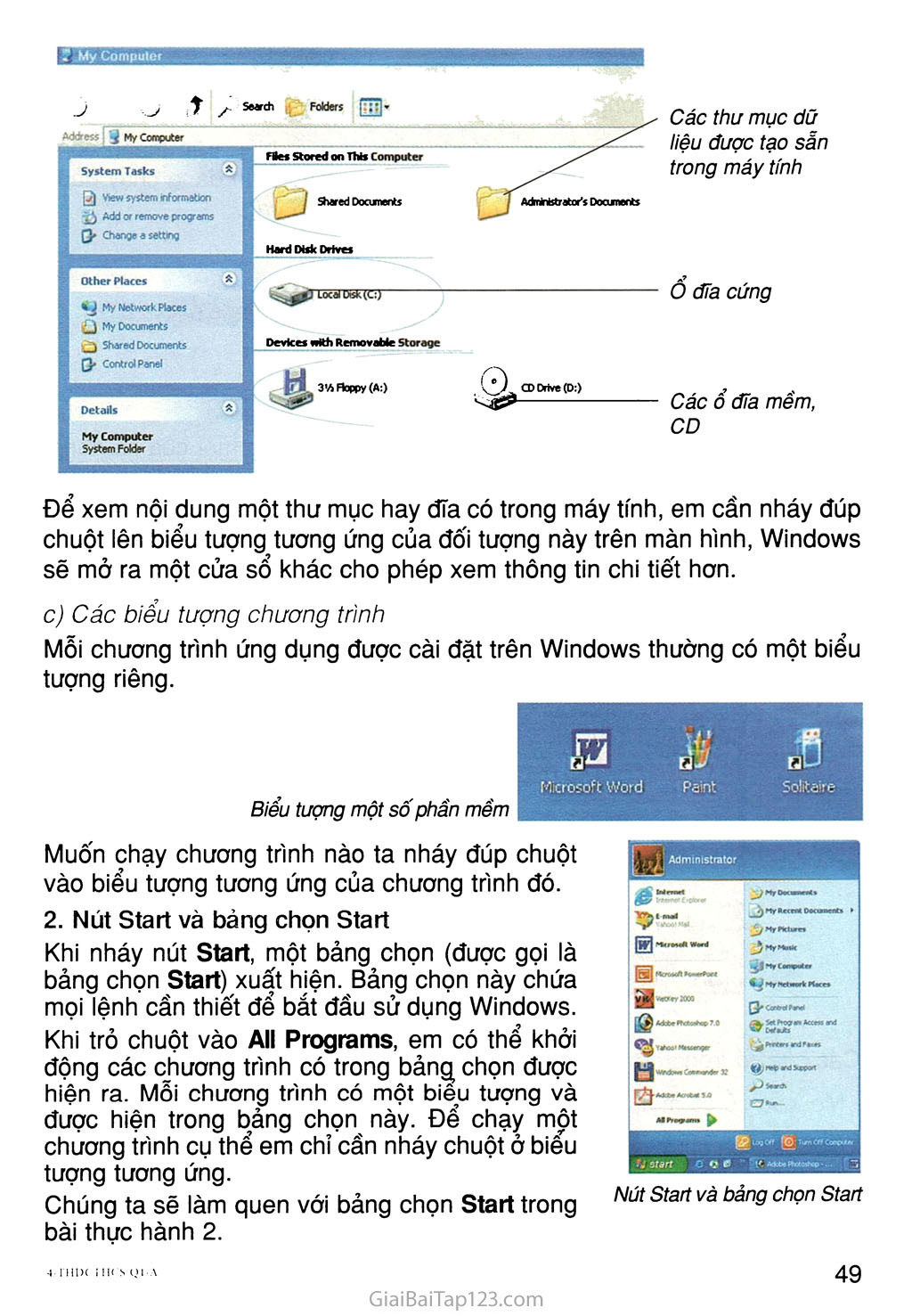 Bài 12. Hệ điều hành Windows trang 2