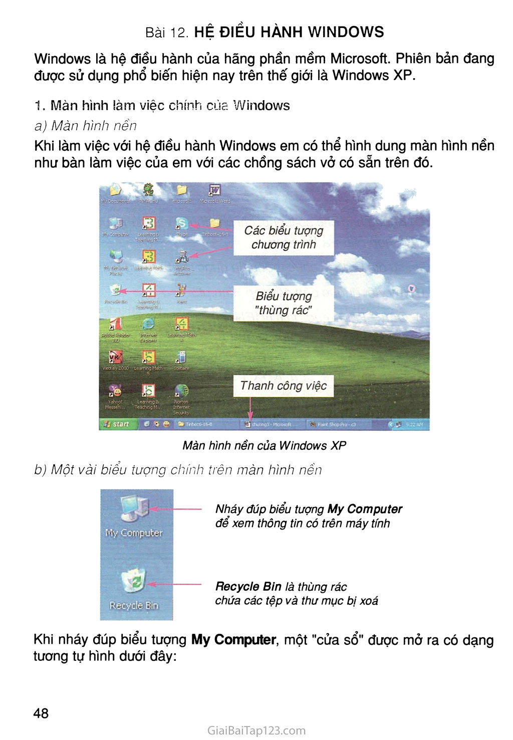 Bài 12. Hệ điều hành Windows trang 1