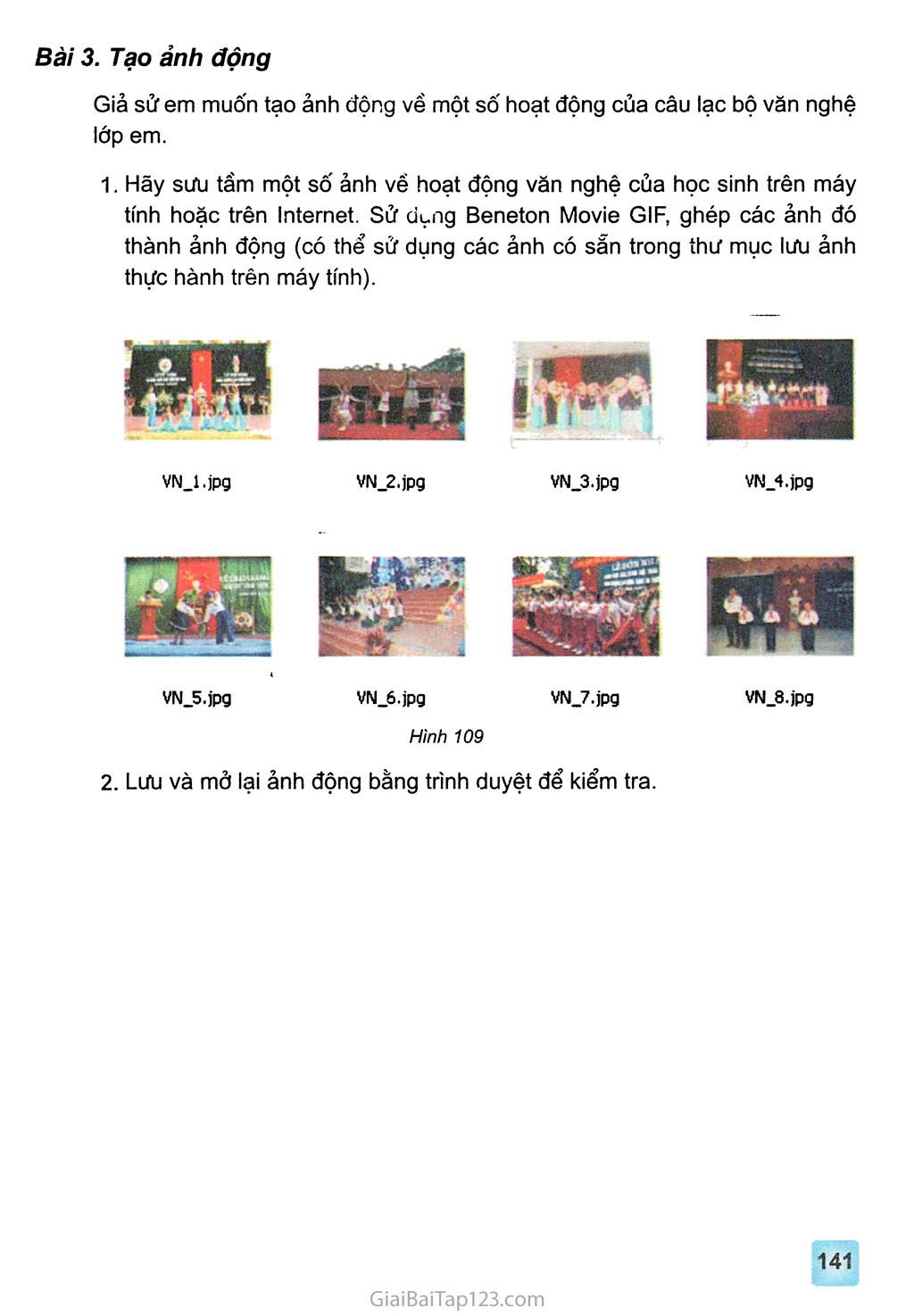 Bài thực hành 10. Tạo ảnh động đơn giản trang 3