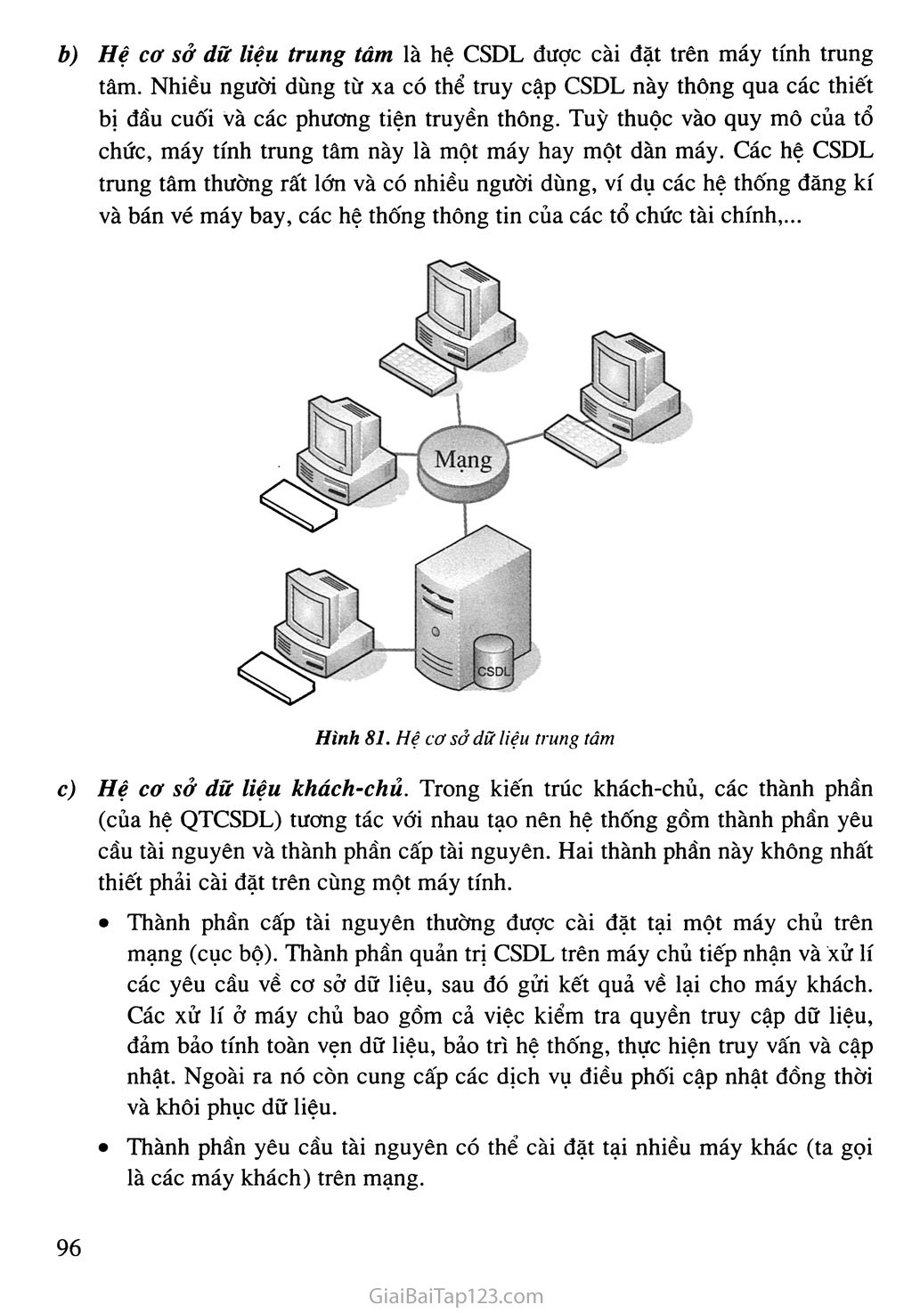§12. Các loại kiến trúc của hệ cơ sở dữ liệu trang 3