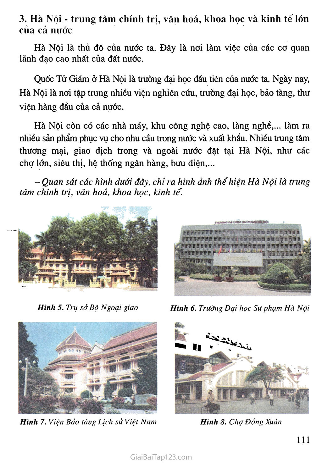 SGK Lịch Sử và Địa Lí 4 - Bài 15. Thủ đô Hà Nội