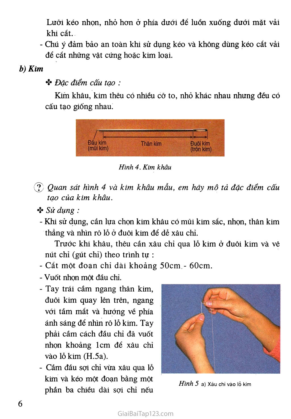 Bài 1. Vật liệu, dụng cụ cắt, khâu, thêu trang 4