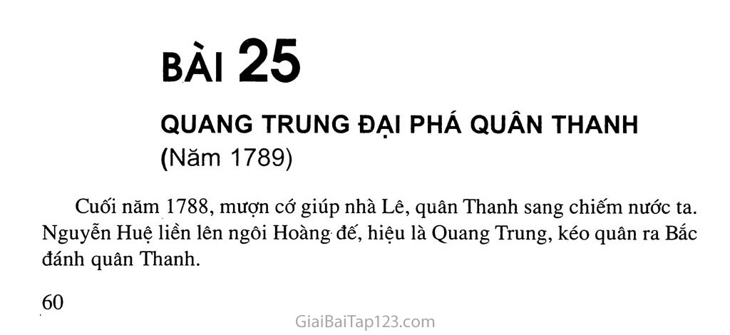 Bài 25. Quang Trung đại phá quân Thanh (Năm 1789) trang 1