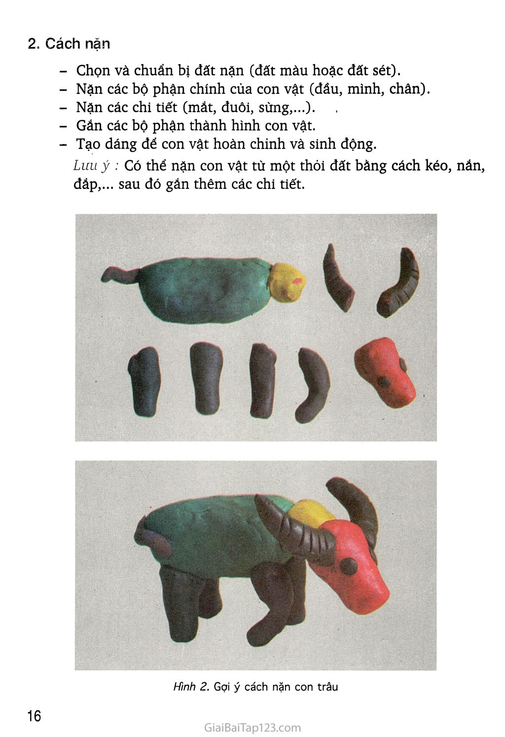 Bài 5: Tập nặn tạo dáng - Nặn con vật quen thuộc trang 2