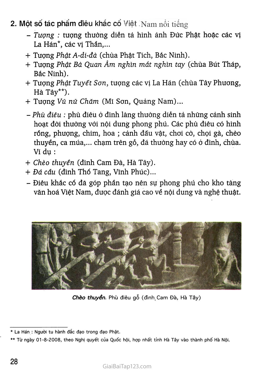 Bài 9: Thường thức mĩ thuật - Giới thiệu sơ lược về điêu khắc cổ Việt Nam trang 2