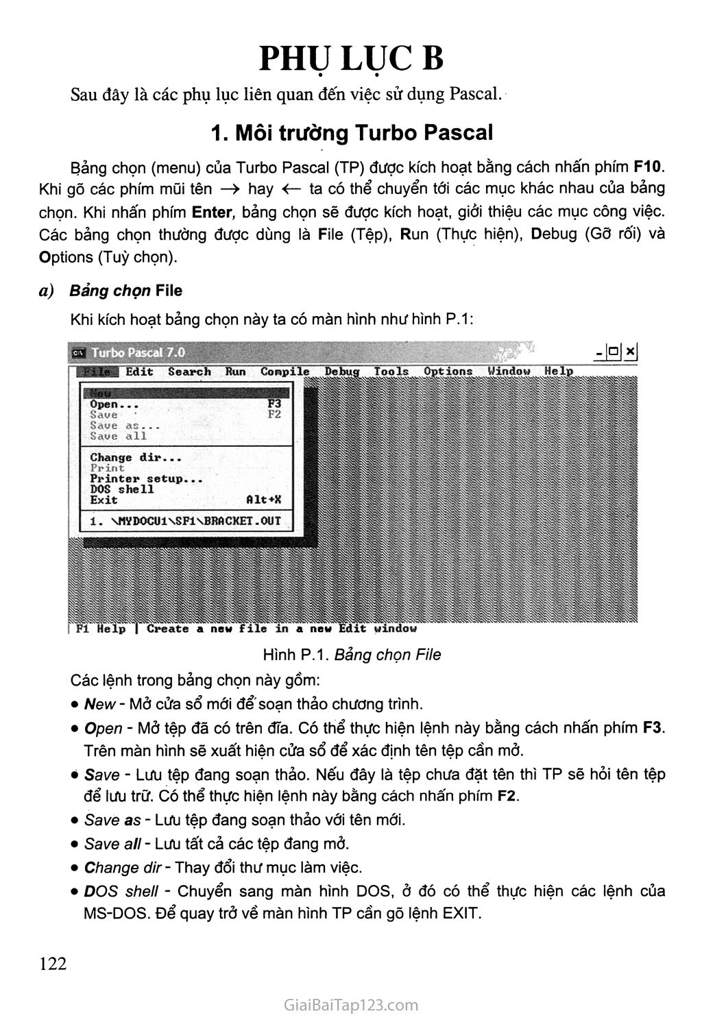 1. Môi trường Turbo Pascal trang 1
