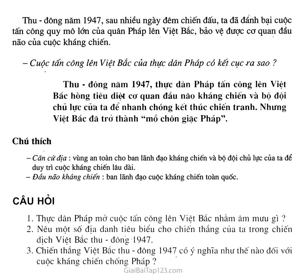 Bài 14. Thu - đông 1947, Việt Bắc “mồ chôn giặc Pháp” trang 3