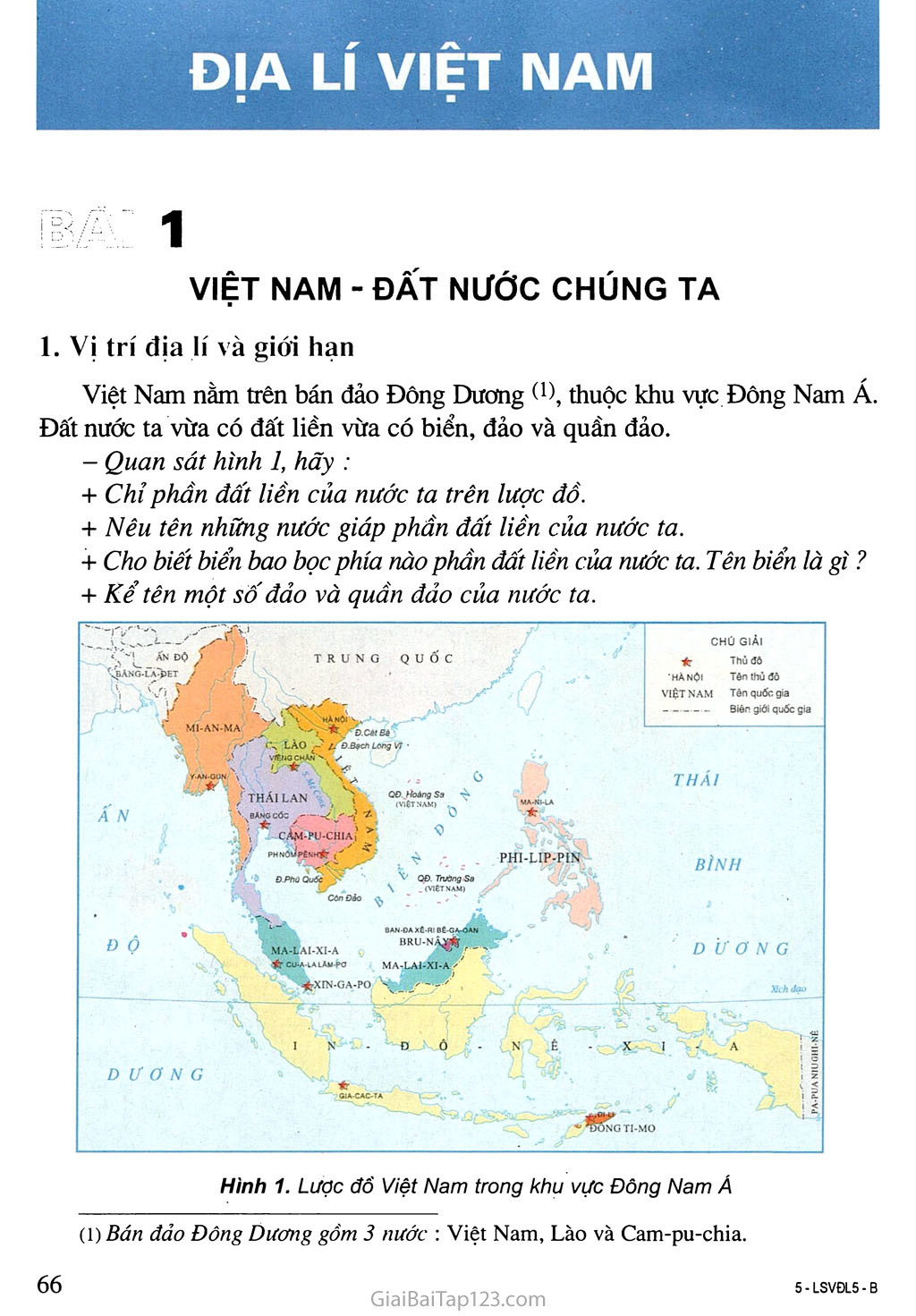 Bài 1. Việt Nam - đất nước chúng ta trang 1