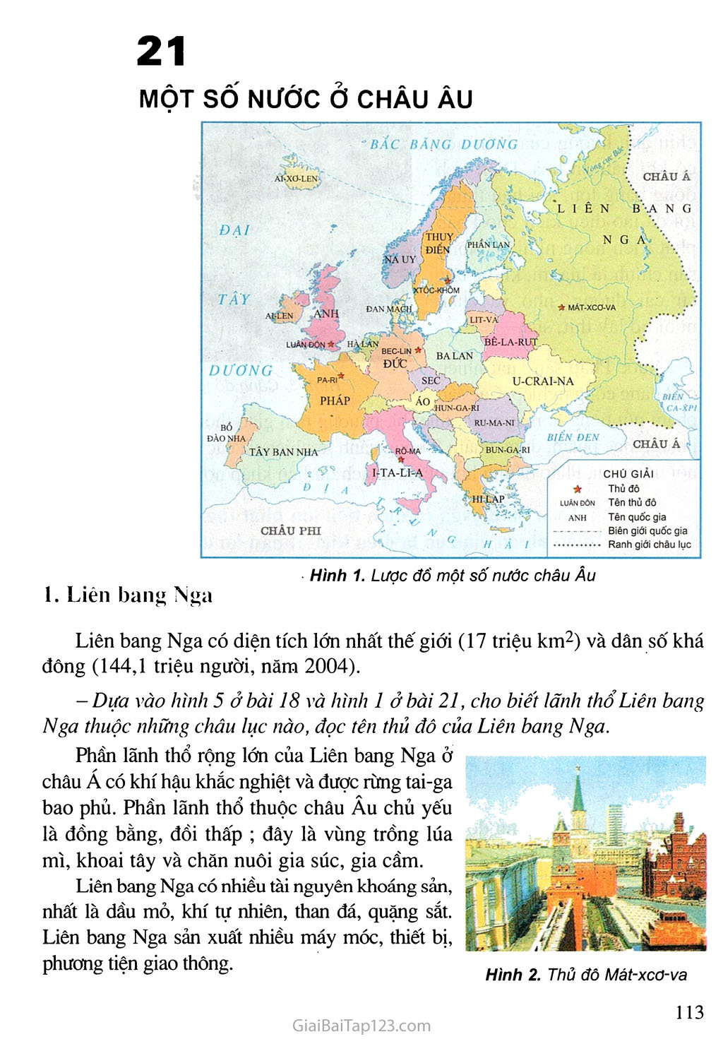 Bài 21. Một số nước ở châu Âu trang 1