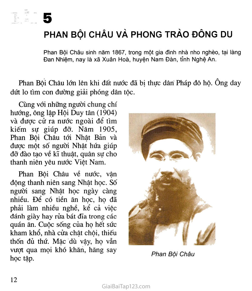 Bài 5. Phan Bội Châu và phong trào Đông du trang 1
