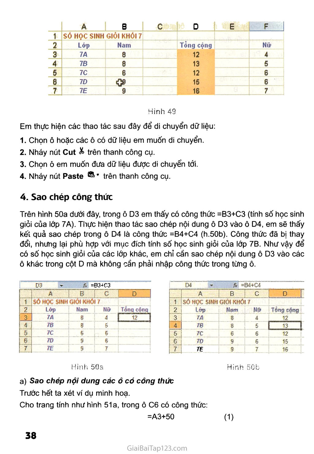 Bài 5. Thao tác với bảng tính trang 7