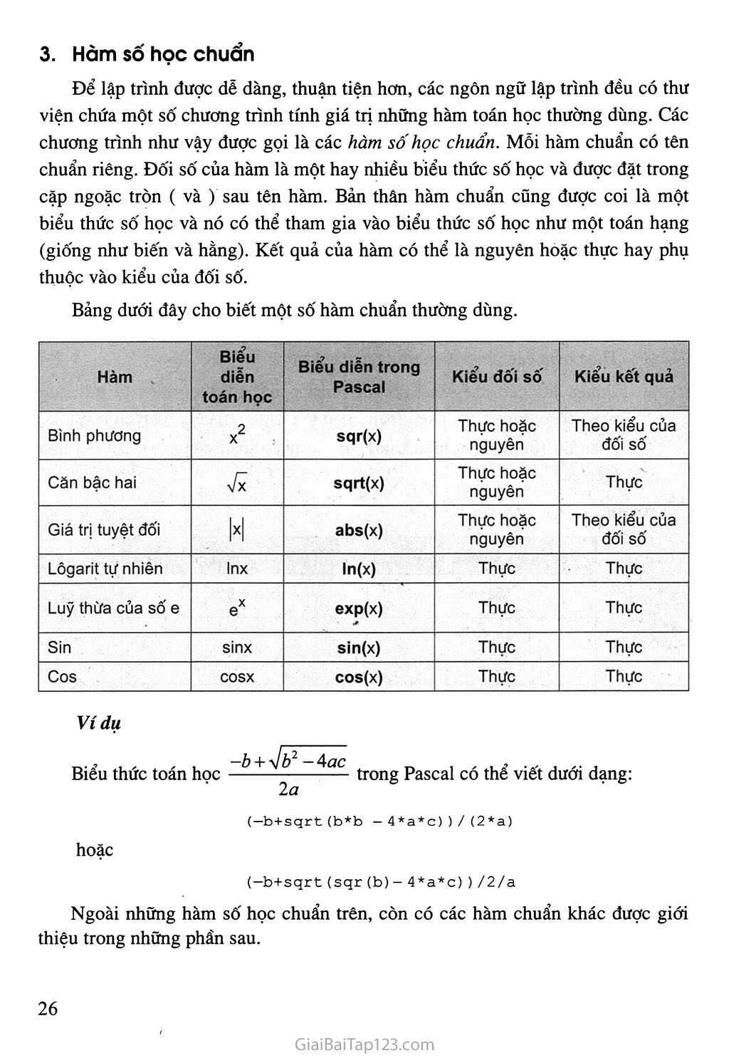 Bài 6. Phép toán, biểu thức, câu lệnh gán trang 3