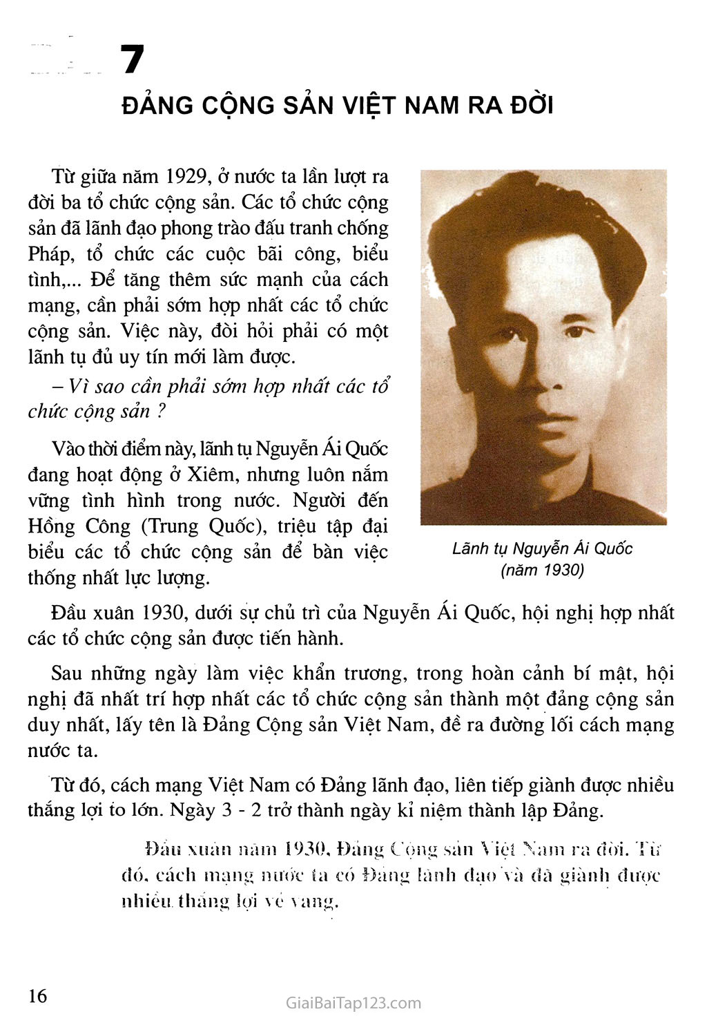 Bài 7. Đảng Cộng sản Việt Nam ra đời trang 1