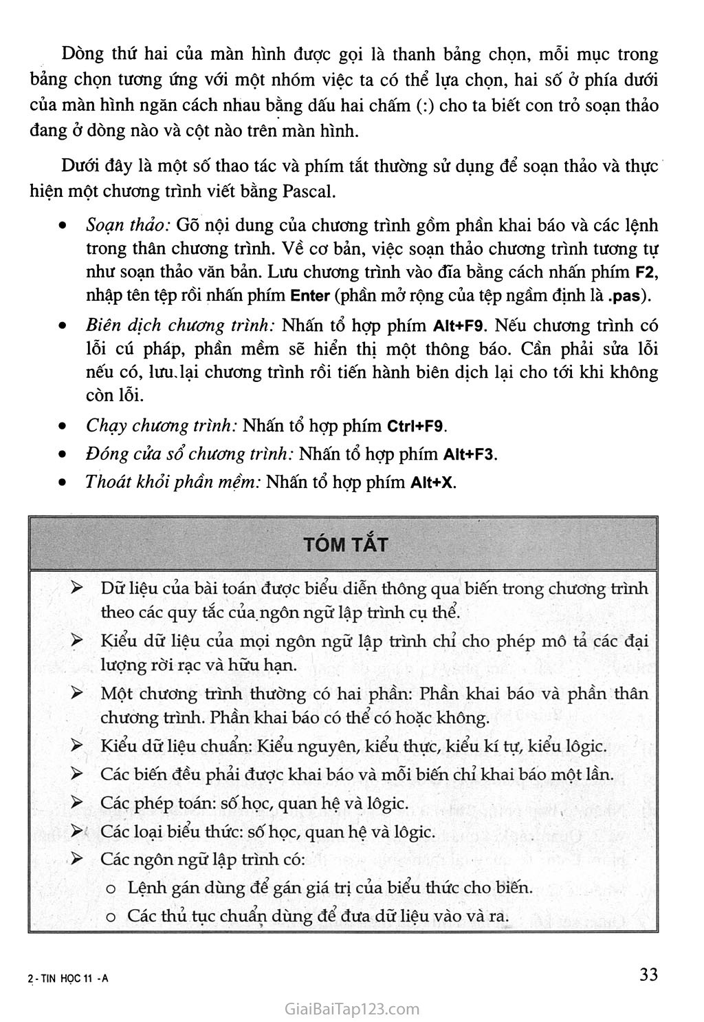 Bài 8. Soạn thảo, dịch, thực hiện và hiệu chỉnh chương trình trang 2 Bài 8. Soạn thảo, dịch, thực hiện và hiệu chỉnh chương trình trang 2