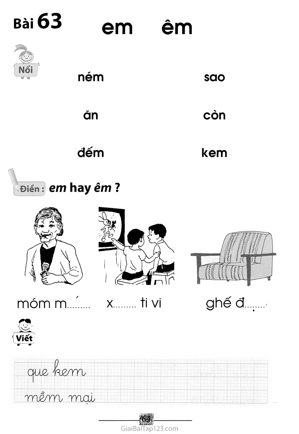 Bài 63. em, êm trang 1