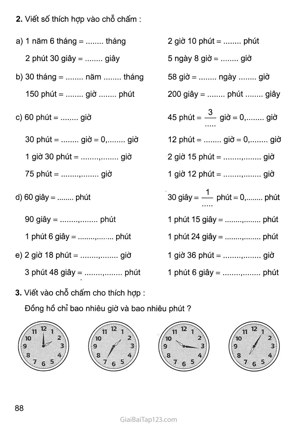 Bài 149: Ôn tập về đo thời gian trang 2
