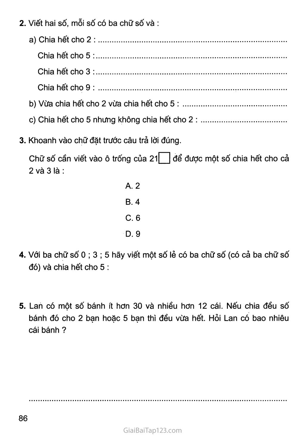 Bài 154: Ôn tập về số tự nhiên (tiếp theo) trang 2 Bài 154: Ôn tập về số tự nhiên (tiếp theo) trang 2
