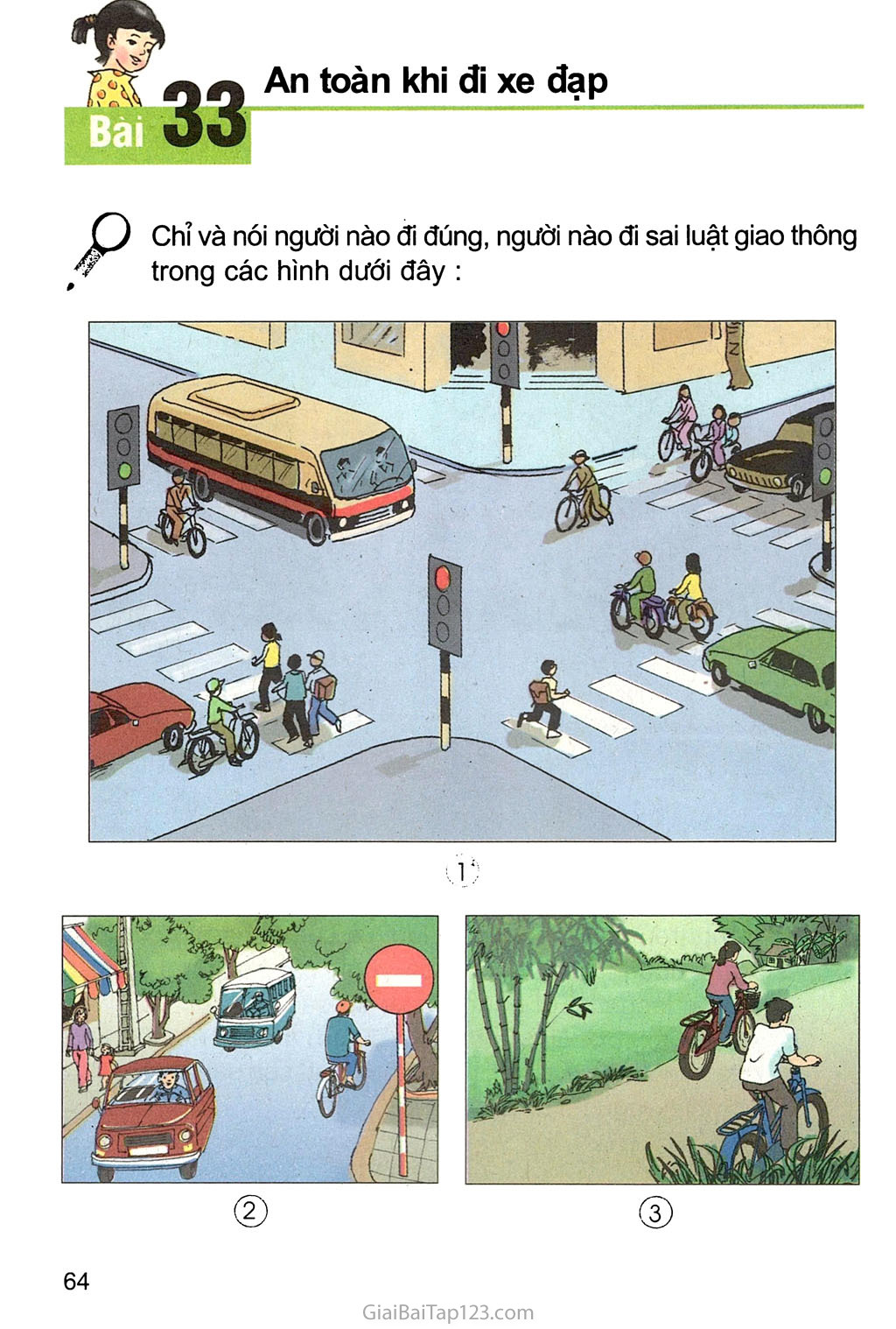 Bài 33. An toàn khi đi xe đạp trang 1