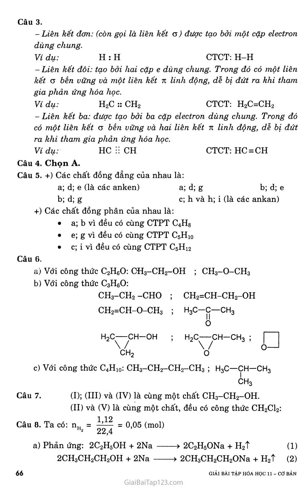 Bài 20: Cấu trúc phân tử hợp chất hữu cơ trang 4