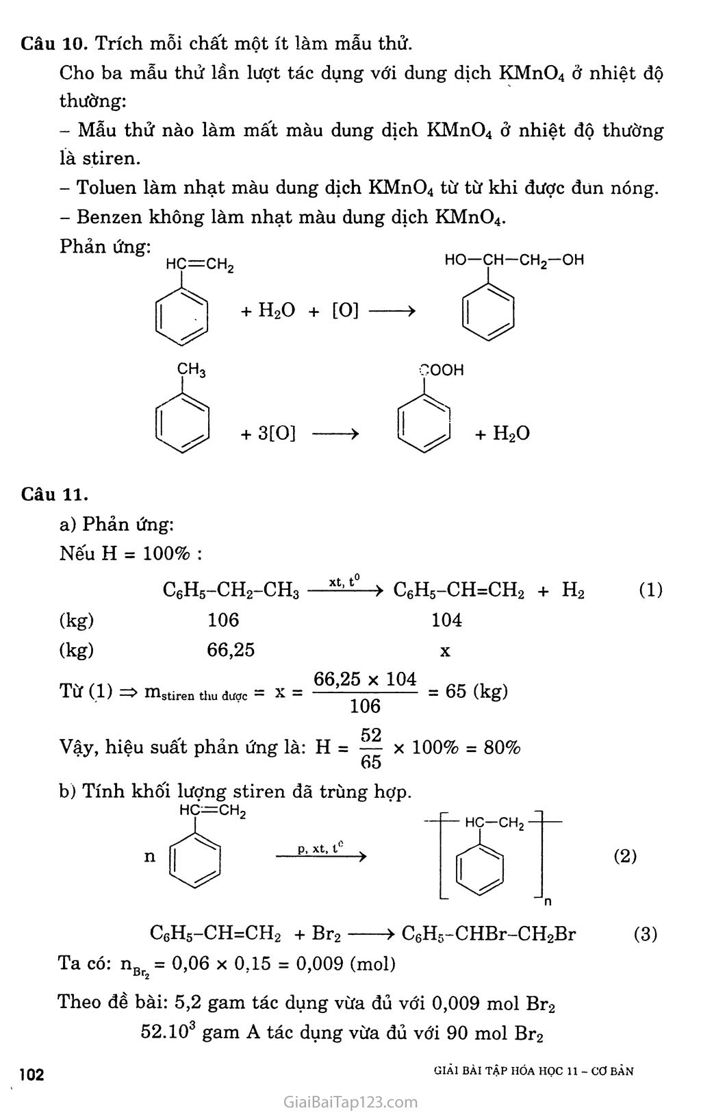 Bài 31: Benzen và đồng đẳng: Một số hiđrocacbon thơm khác trang 8