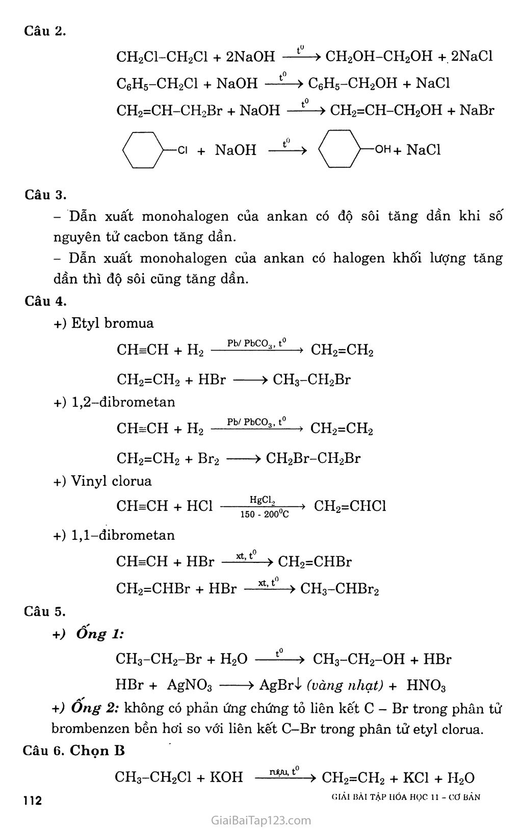 Bài 35: Dẫn xuất halogen của hiđrocacbon trang 2