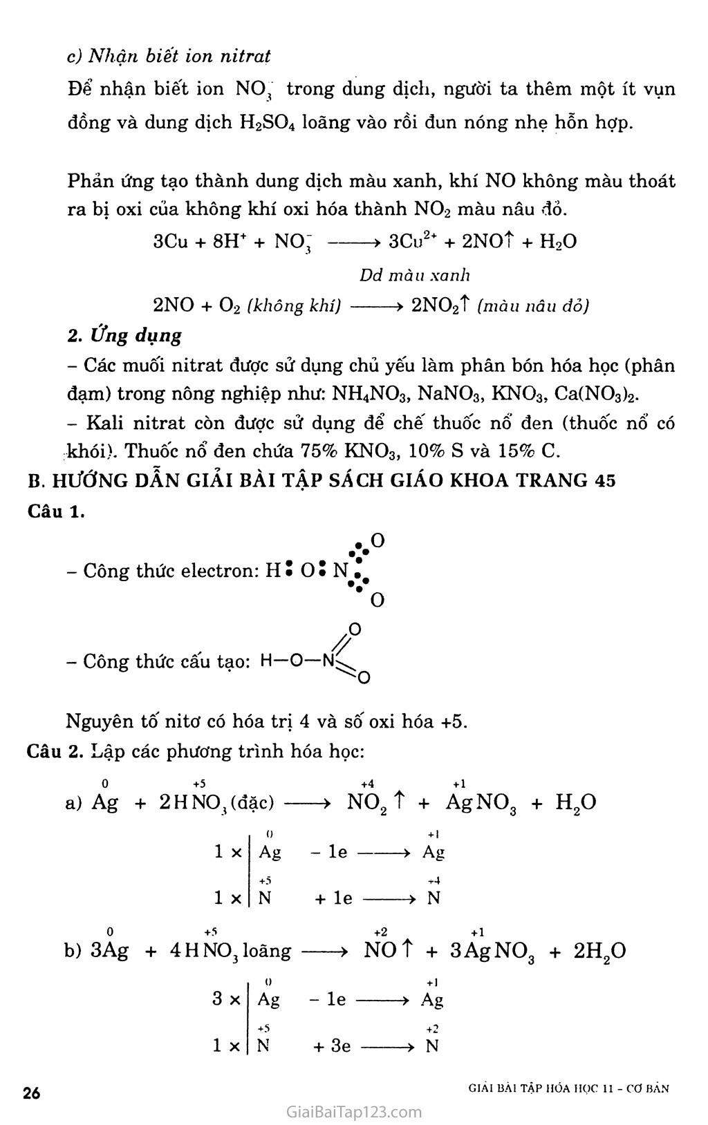 Bài 8: Axit nitric và muối nitrảt trang 4