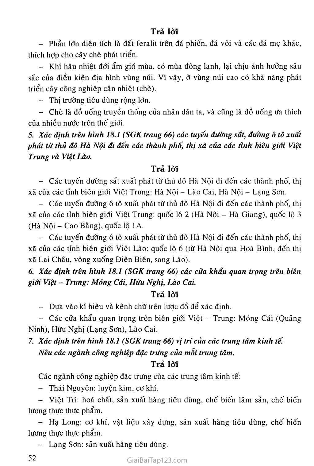 Bài 18. Vùng Trung du và miền núi Bắc Bộ (tiếp theo) trang 2