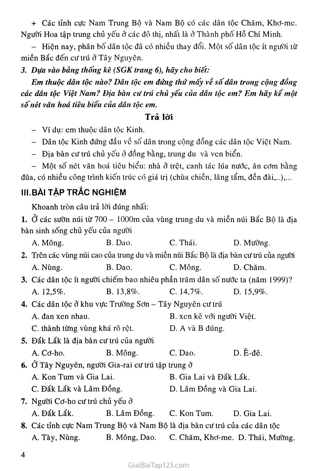 Bài 1. Cộng đồng các dân tộc Việt Nam trang 2